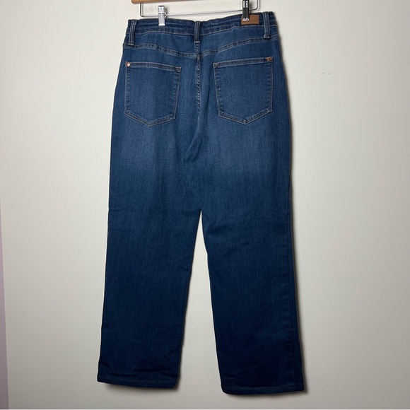 Judy Blue Jeans Wide Leg Trouser Denim High Rise Front Seam Stretch Dark Wash 32 - Picture 10 of 15